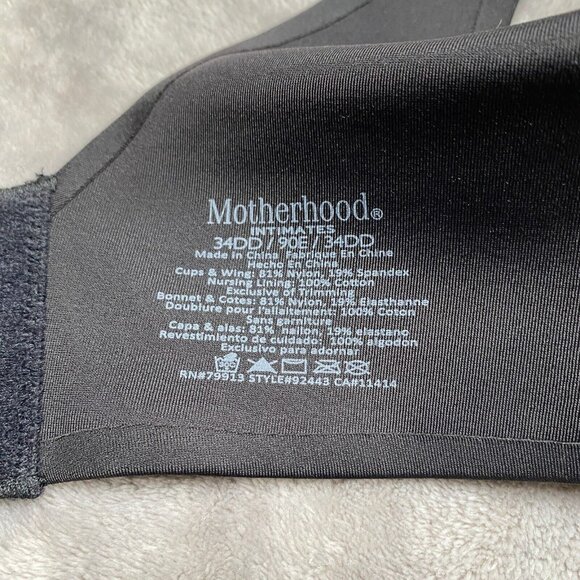 Motherhood Intimates Nursing Bra Women's 34DD Black Full Coverage Back Smoothing - Picture 6 of 9